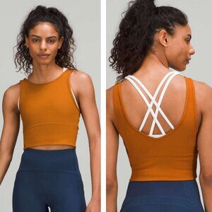 Lululemon Power Pivot Ribbed Tank Top In Butternut Brown